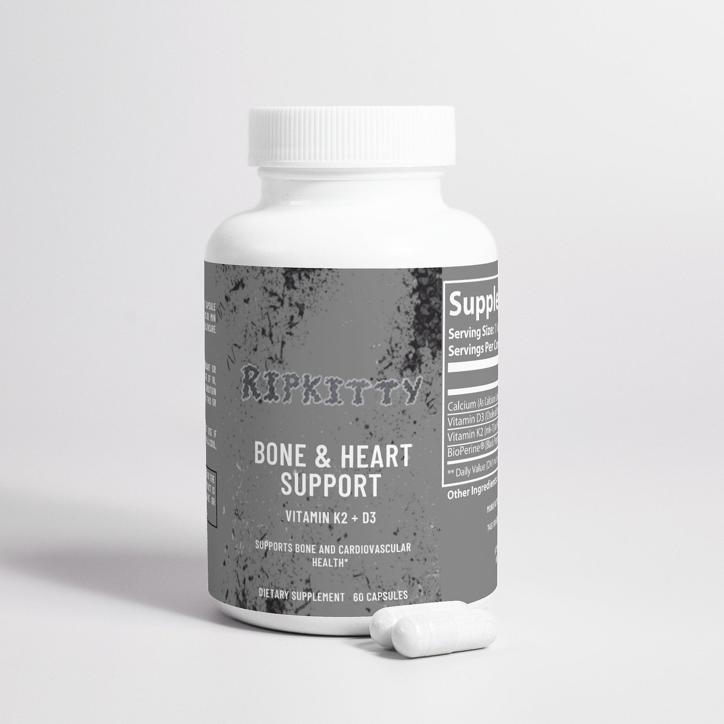 Ripkitty Bone & Heart Support 60 Capsules with Vitamin K2 & D3-2