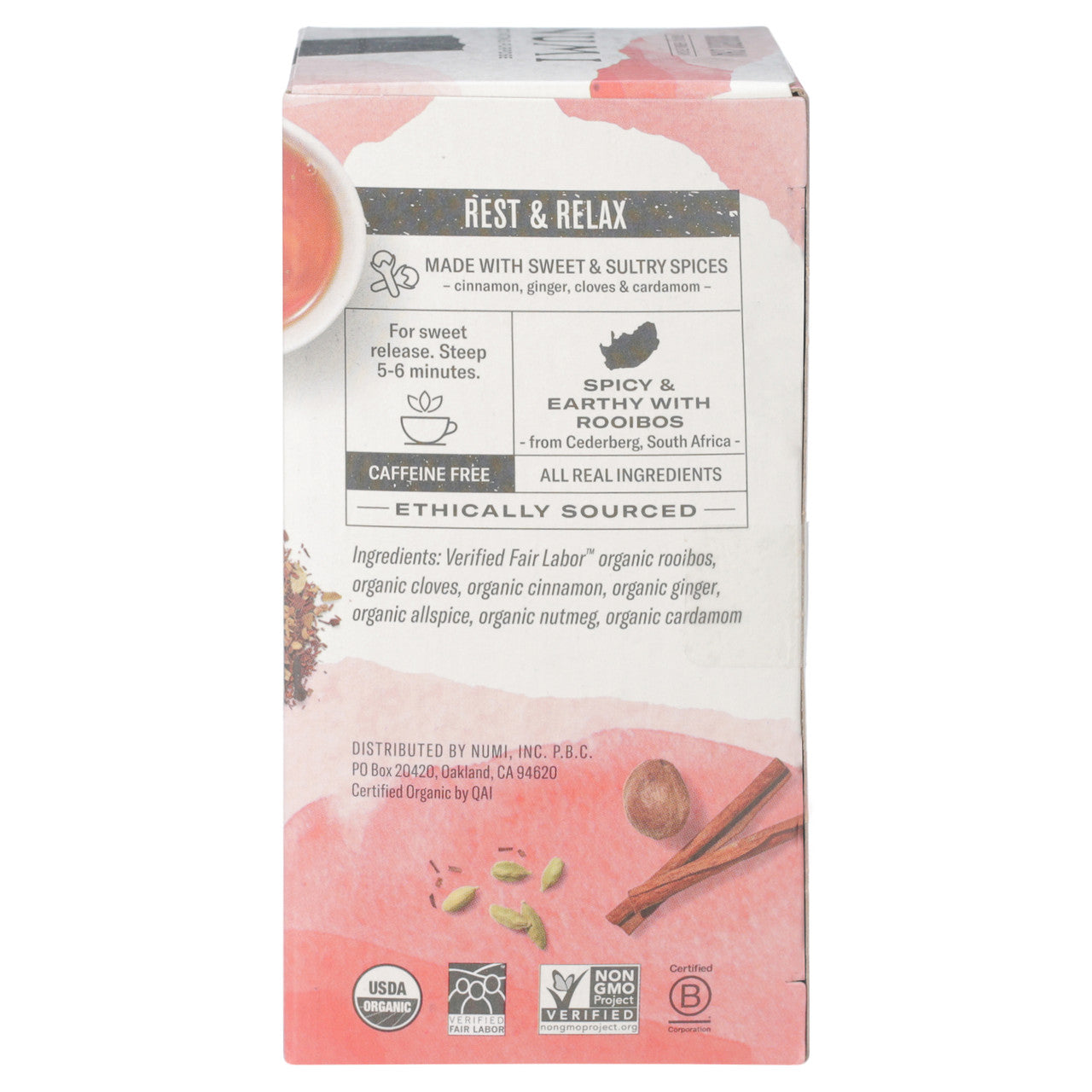 Numi Tea Ruby Chai Herbal Tea (6x18 Bag)-6