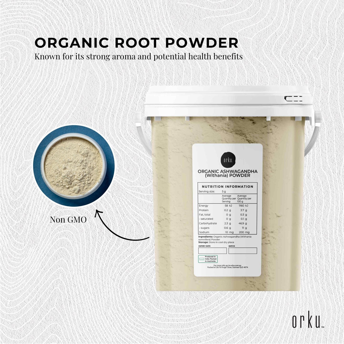 600g Organic Ashwagandha Root Powder Tub Withania Somnifera Herb Supplement-4