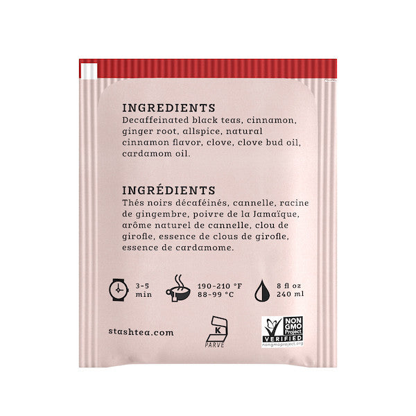 Stash Tea Chai Spice Blend Decaf Tea (6x18 CT)-2