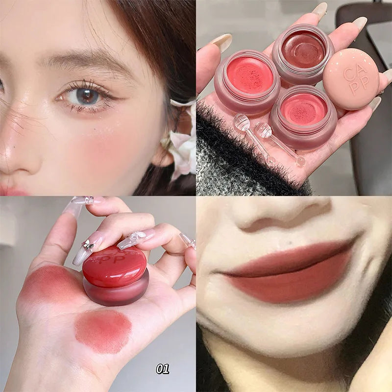New Small Round Jar Lip Mud Matte Waterproof Lip Cosmetics-5