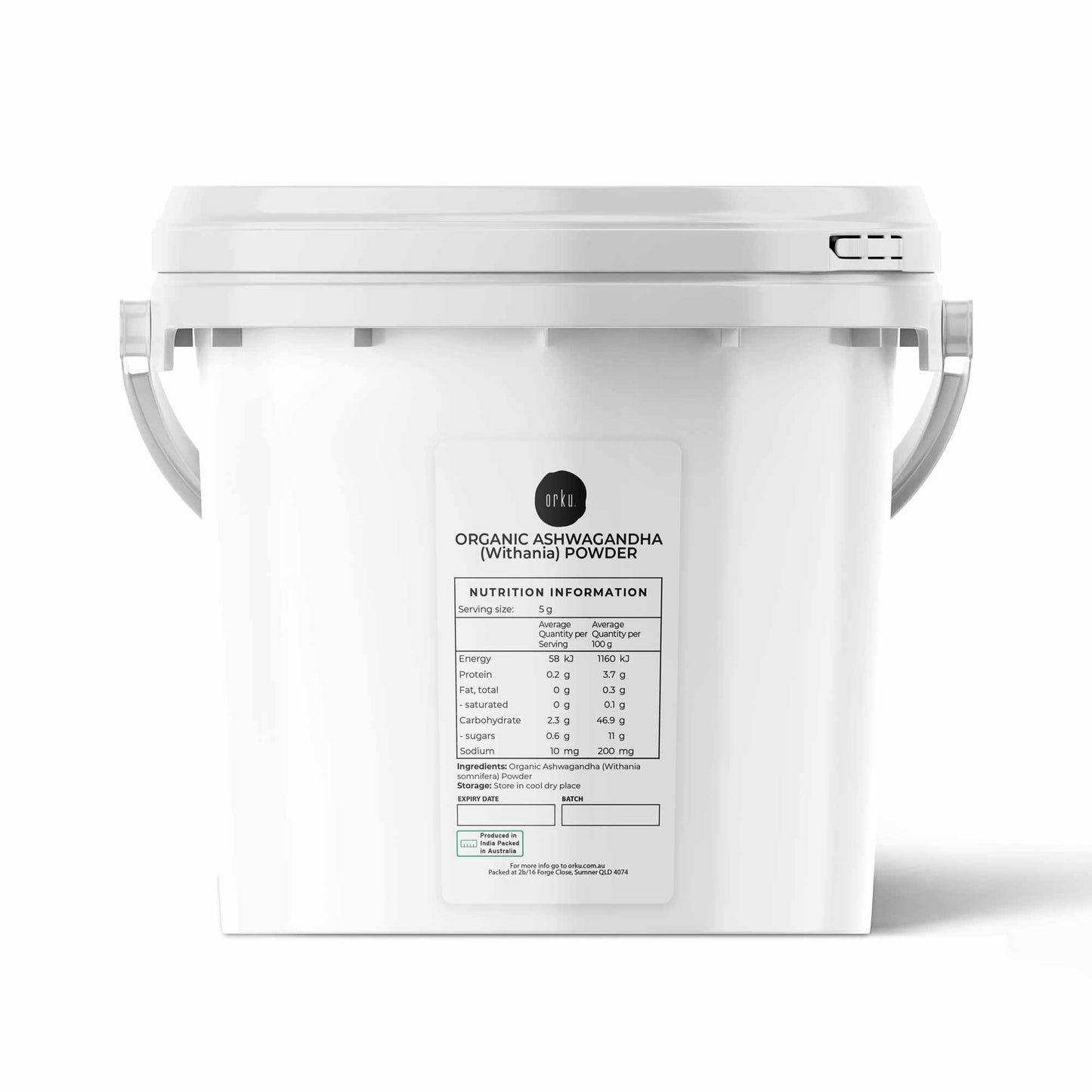 Organic Ashwagandha Root Powder Tub Withania Somnifera Herb Supplement-2