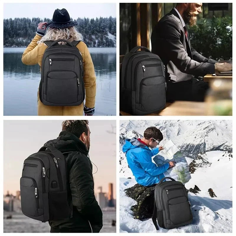 Outdoor Travel And Camera Backpack Waterproof Bag Black-4