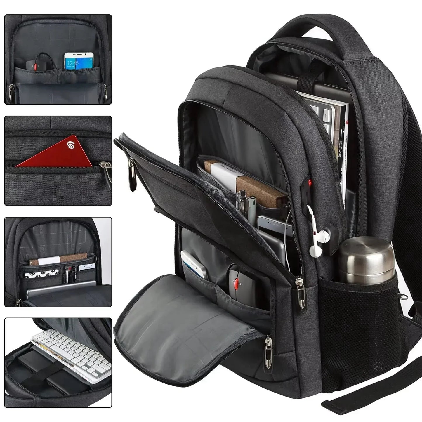 Outdoor Travel And Camera Backpack Waterproof Bag Black-1