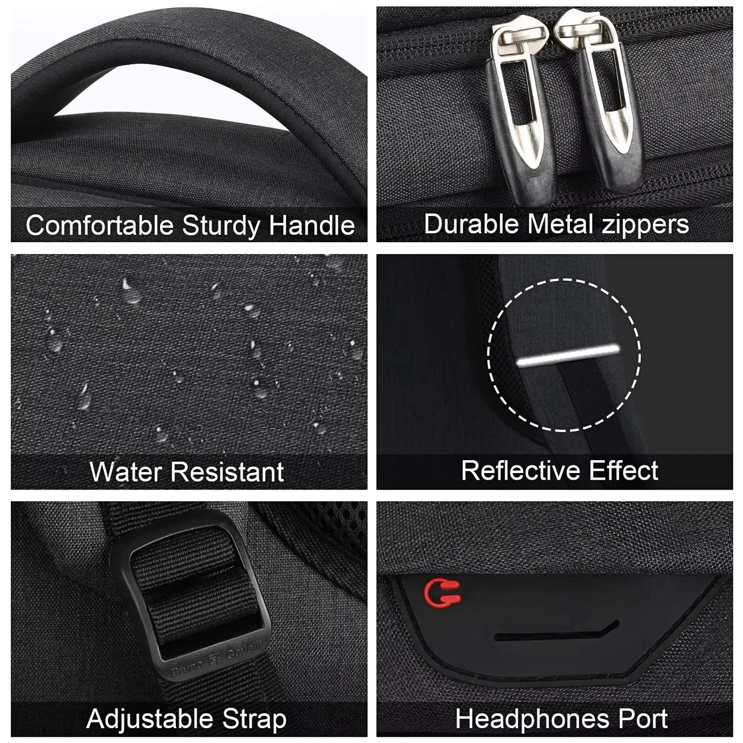 Outdoor Travel And Camera Backpack Waterproof Bag Black-3