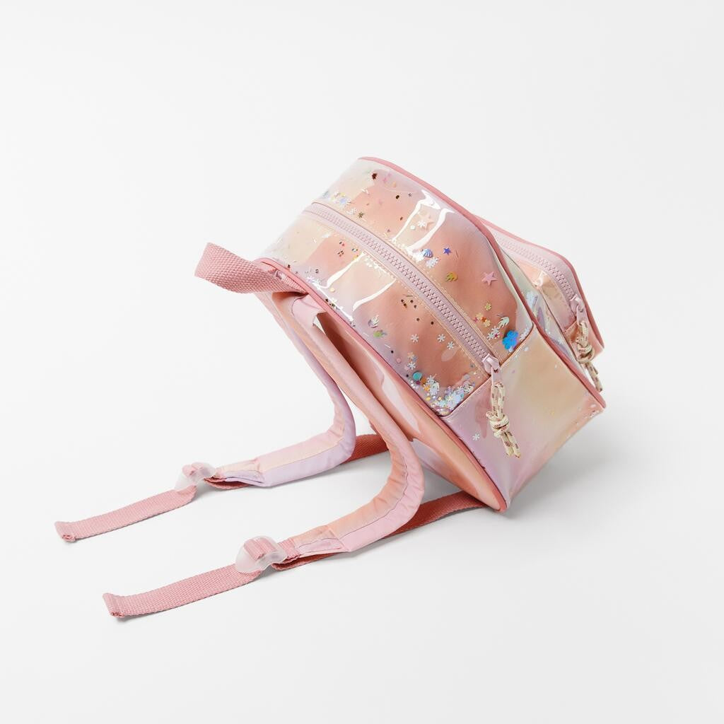 Children’s Solid Color Detail Decoration Quality Backpack-3