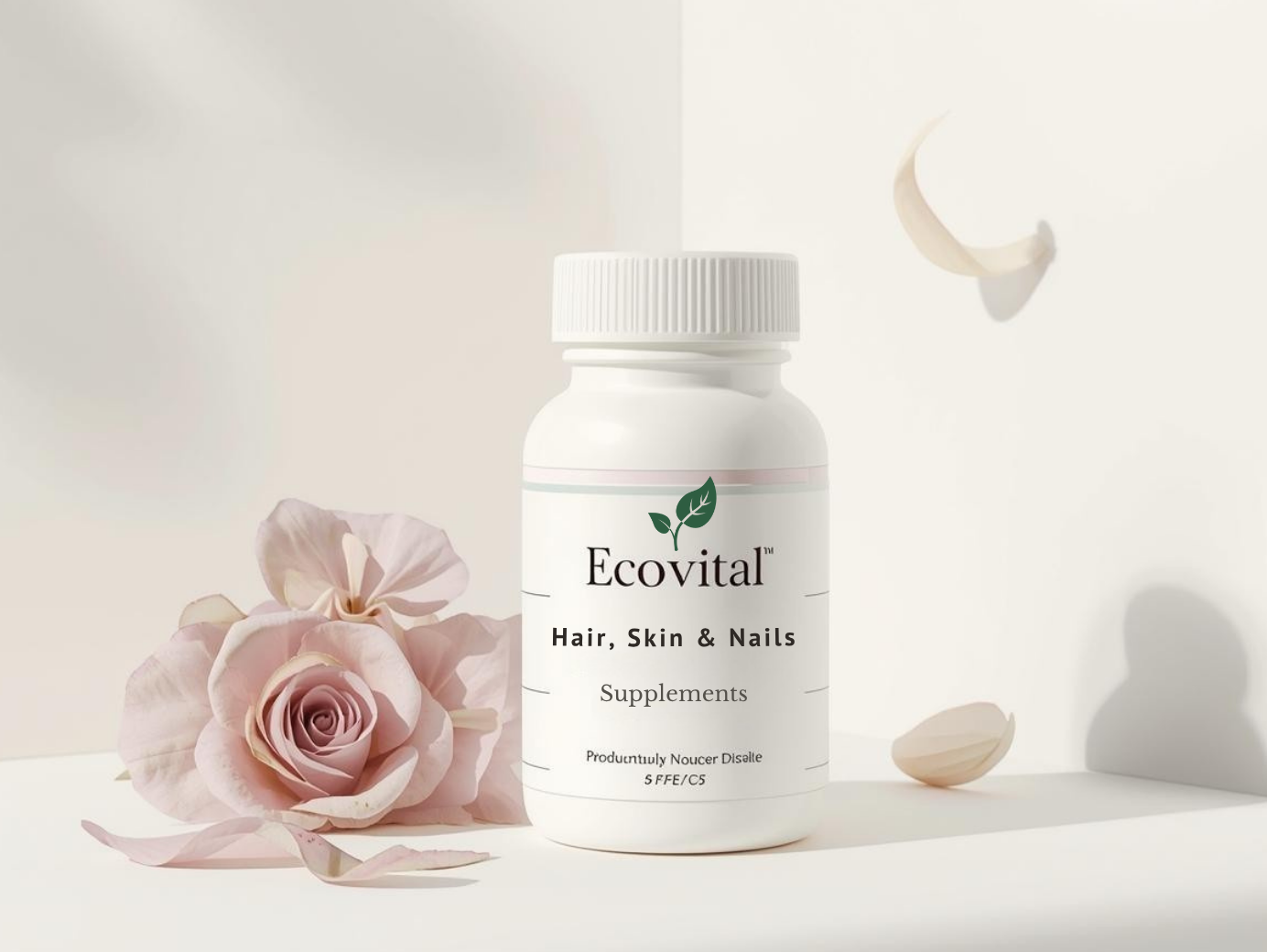air Skin Nails supplement bottle with beauty botanical accents — Ecovital-Shop collection image