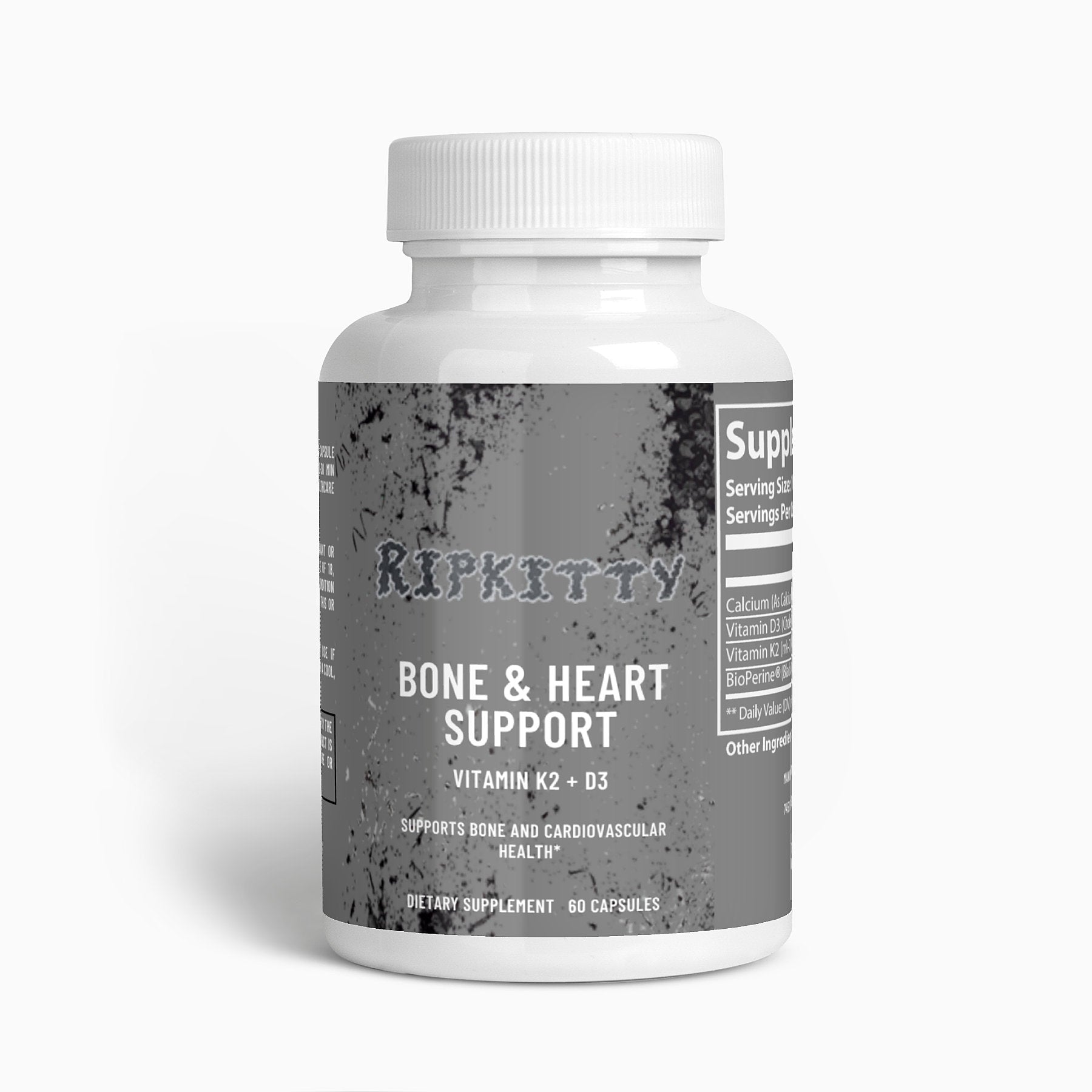 Ripkitty Bone & Heart Support 60 Capsules with Vitamin K2 & D3-0