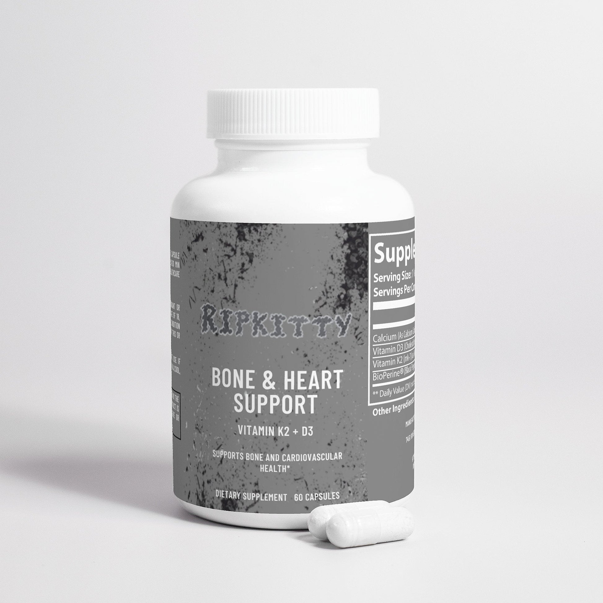 Ripkitty Bone & Heart Support 60 Capsules with Vitamin K2 & D3-2