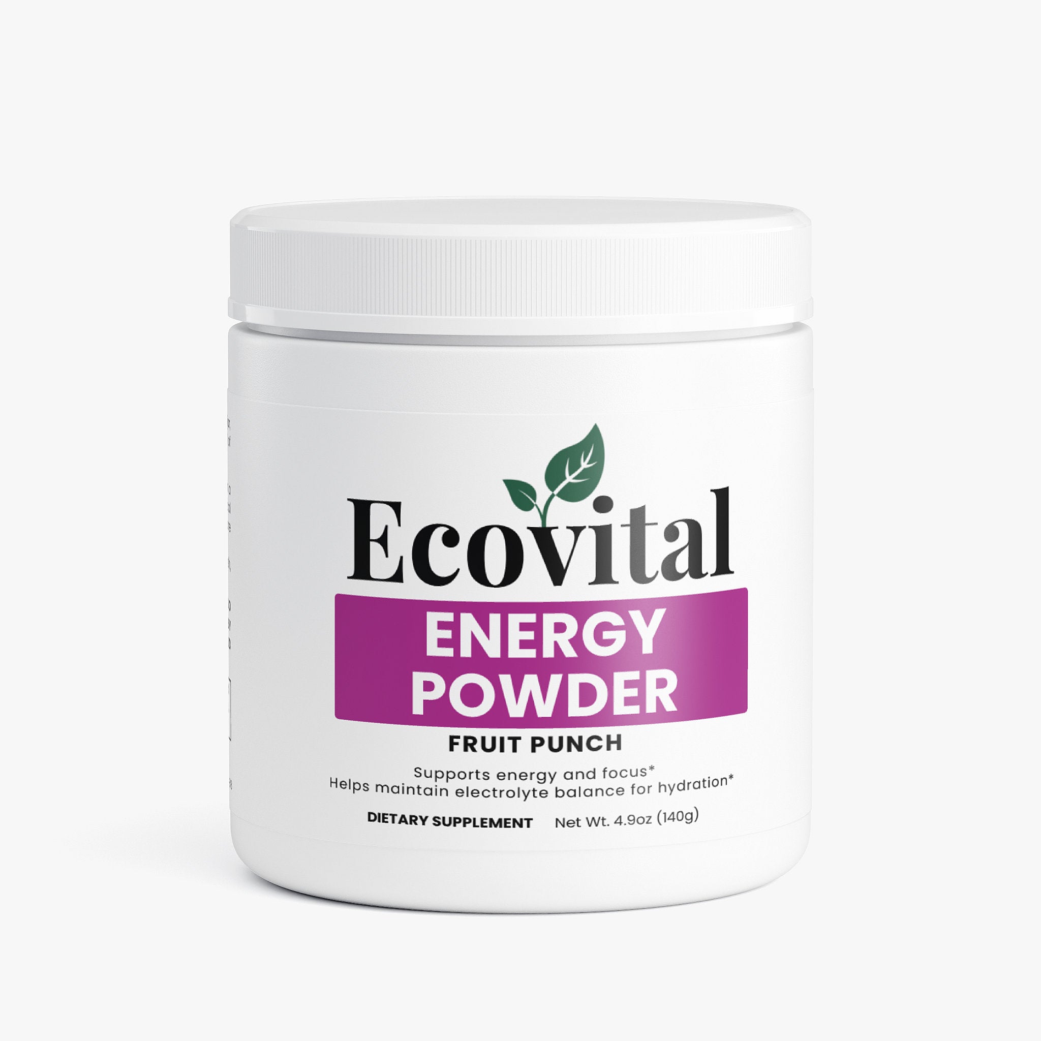 Energy Powder – Fruit Punch | Sugar-Free Focus & Performance Formula – 4.94 oz (140 g)