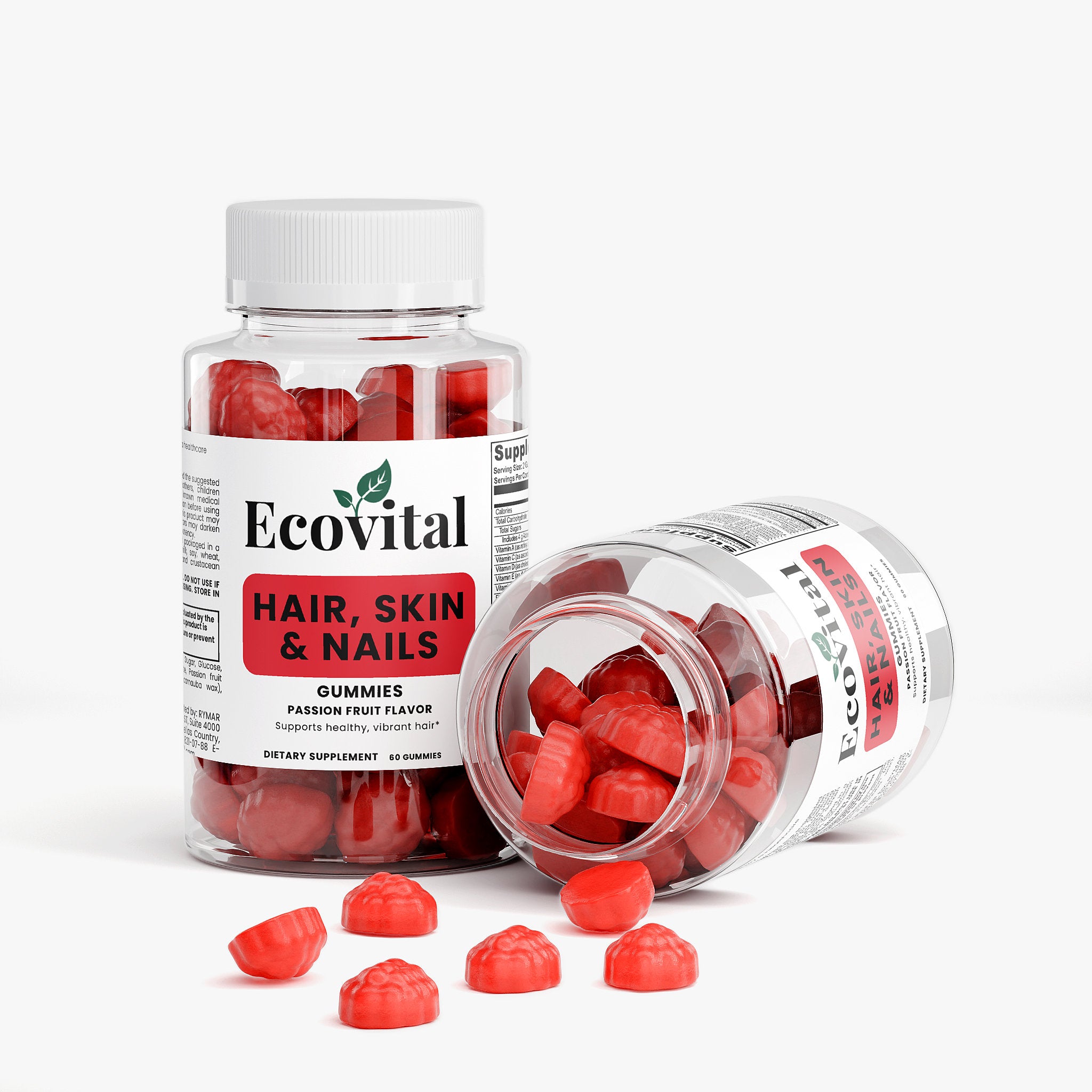 Hair, Skin & Nails Gummies with Biotin & Collagen – 60 Gummies (150 g / 5.29 oz)