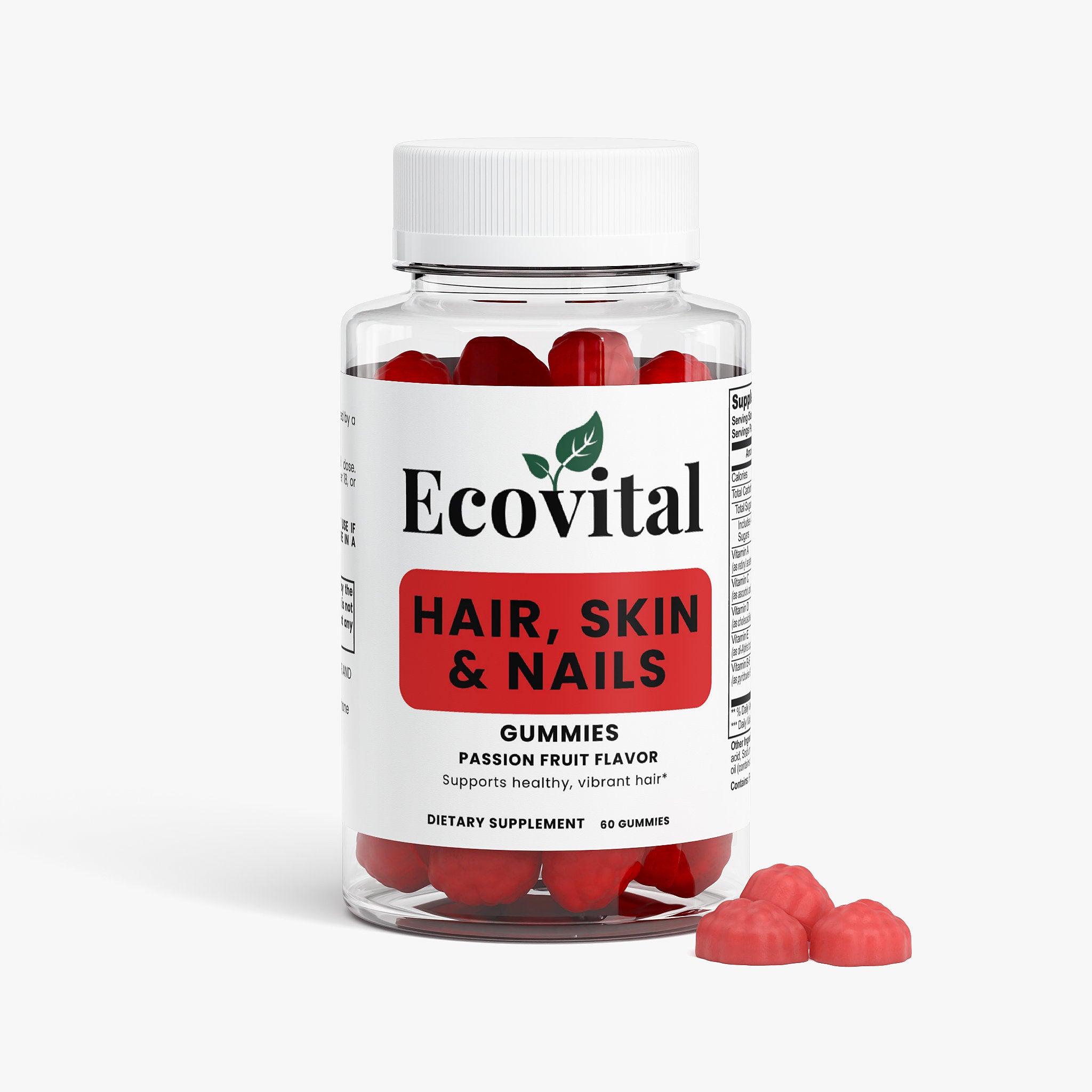 Hair, Skin & Nails Gummies with Biotin & Collagen – 60 Gummies (150 g / 5.29 oz)