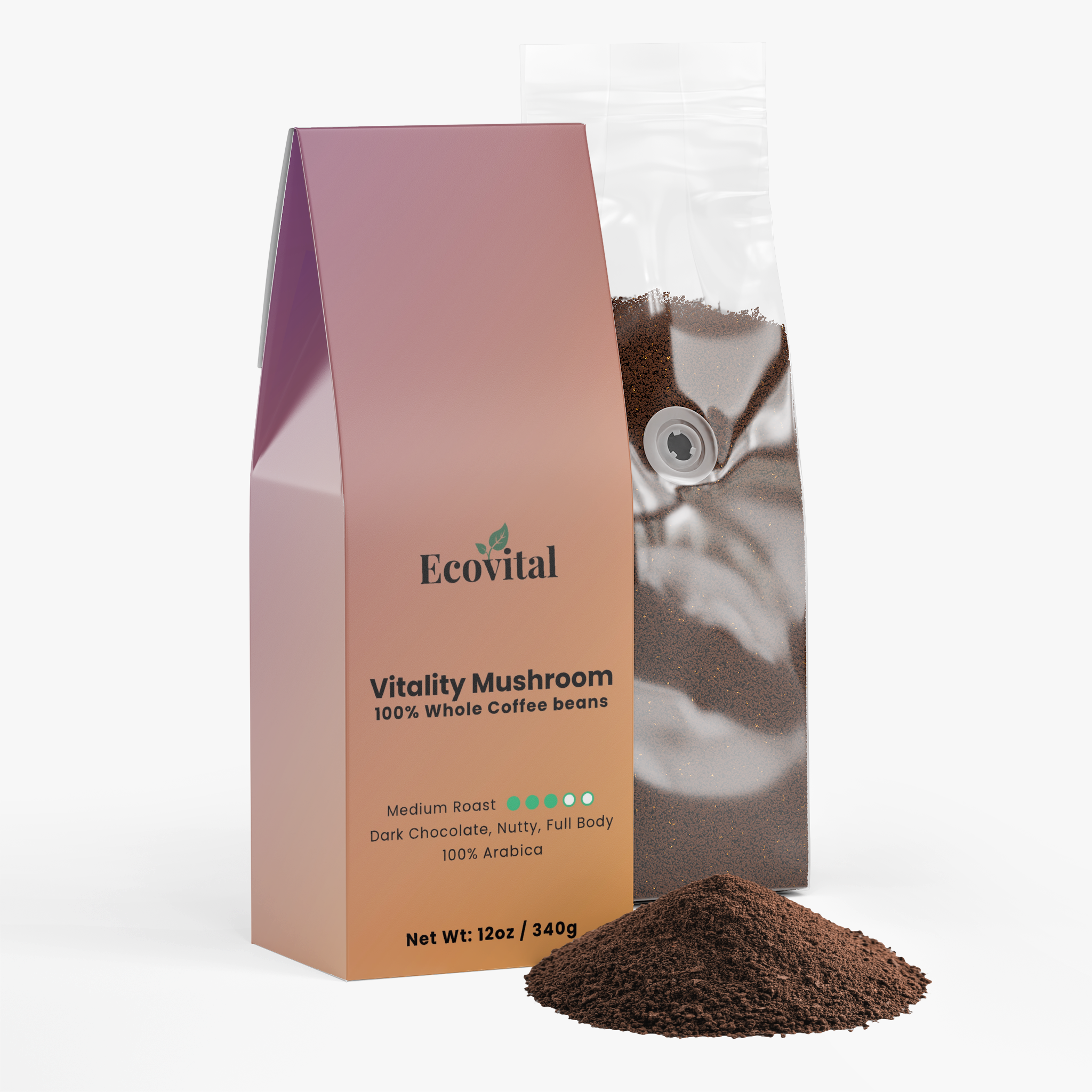 Vitality Mushroom Coffee (Medium Roast)
