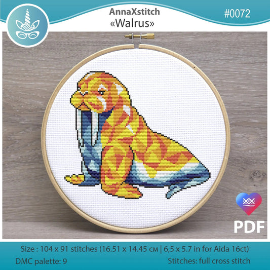 Walrus - PDF Cross Stitch Pattern-0