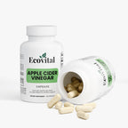 Ecovital Apple Cider Vinegar capsules on a white background