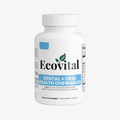 Ecovital dental and oral health chewables supplement bottle on a white background