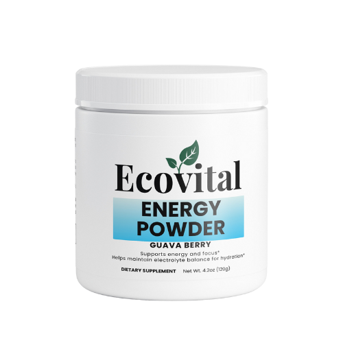 Ecovital Energy Powder container on a white background