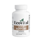 Ecovital Liver Support capsules bottle on a white background