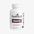 Ecovital NAD+ dietary supplement bottle on a white background