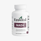 Ecovital NAD+ dietary supplement bottle on a white background