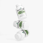 Three bottles of Ecovital Normal Blood Sugar Support on a white background