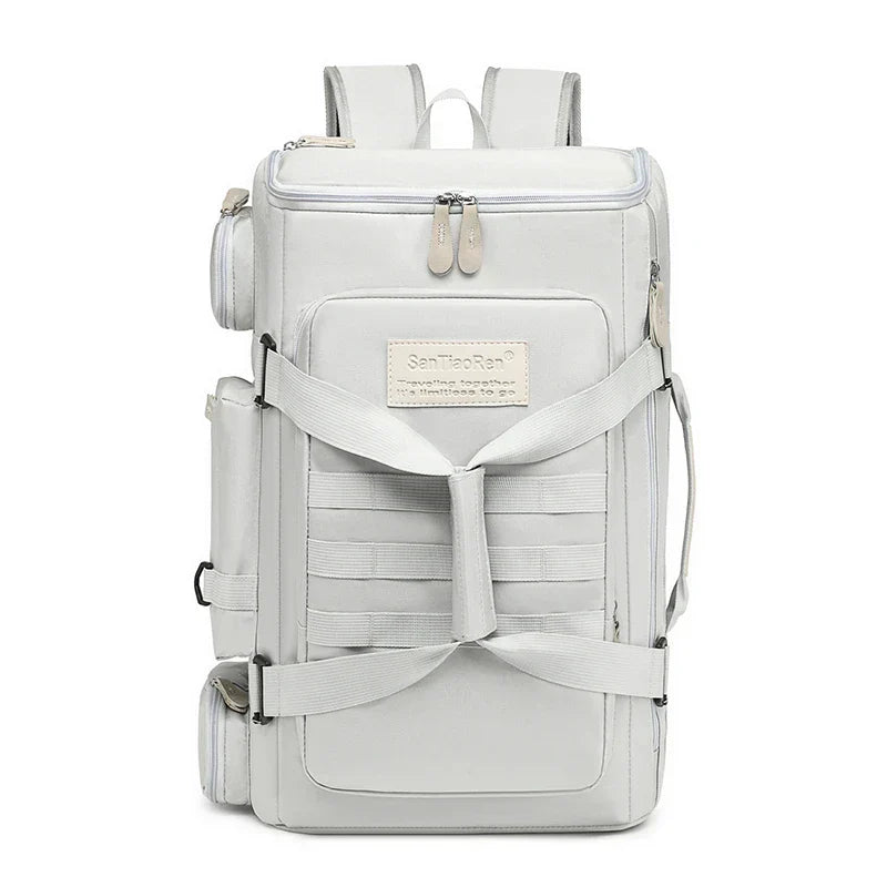 Gym And Travel Backpack Wet/Dry Separation Bag White-0