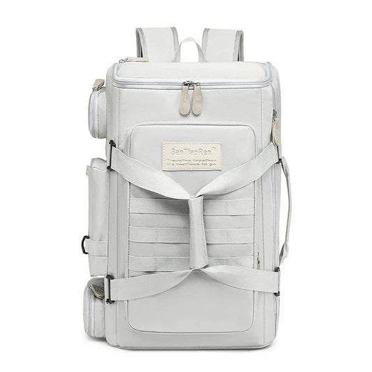 Gym And Travel Backpack Wet/Dry Separation Bag White-0