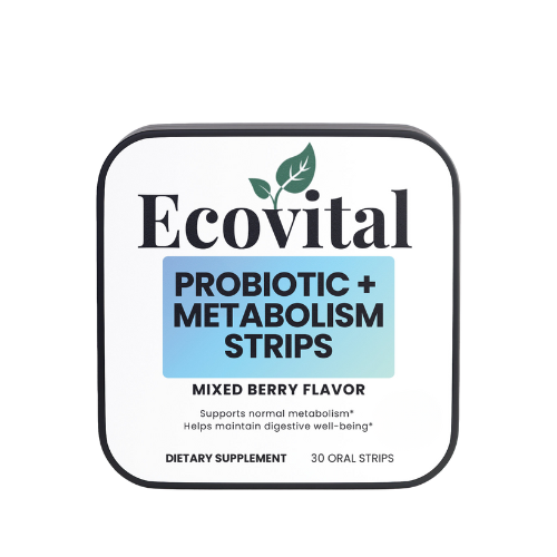 Probiotic + Metabolism Strips Digestive Support 10 Billion CFU Prebiotic Blend | 30 Oral Strips