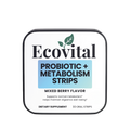 Probiotic + Metabolism Strips Digestive Support 10 Billion CFU Prebiotic Blend | 30 Oral Strips