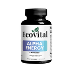 Ecovital Alpha Energy capsules bottle on a white background