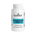 Supplement bottle labeled 'Ayurvedic Complex' by Ecovital on a white background