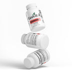Three bottles of Ecovital Berberine capsules on a white background