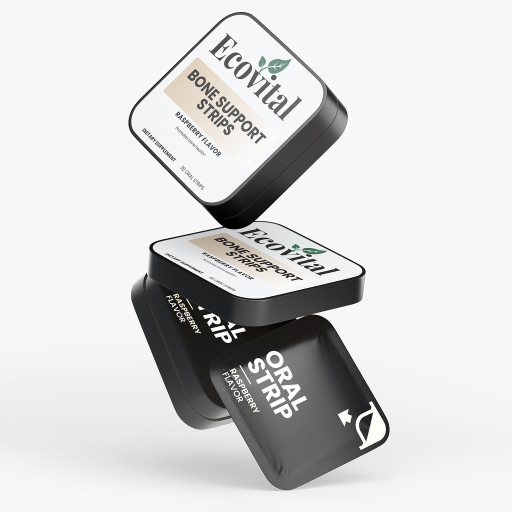 Ecovital Bone Support strips packaging on a white background