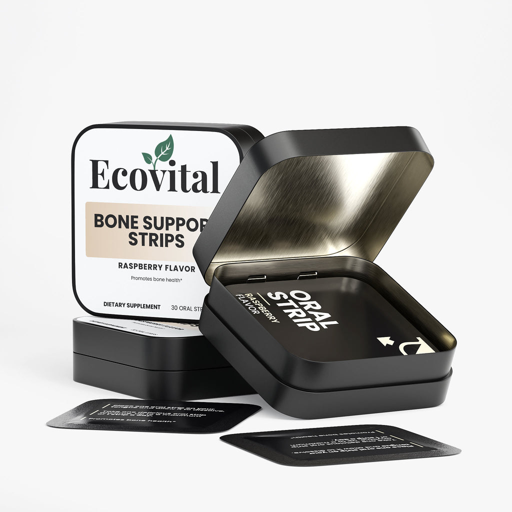 Bone Support Strips with Vitamin D3 & K2 – Strong Bones & Calcium Support | 30 Oral Strips