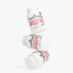 Three bottles of EcoVital Cognitive Support capsules on a white background