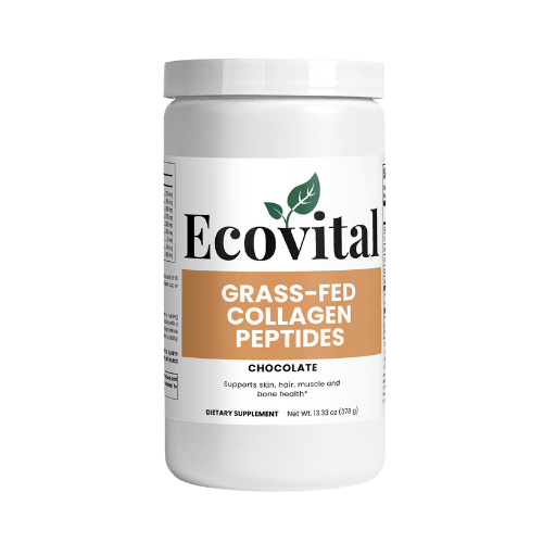 Ecovital grass-fed collagen peptides container on a white background
