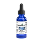 Blue bottle of Ecovital Diet Drops Ultra on a white background