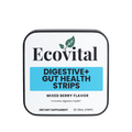 Ecovital digestive and gut health strips packaging on a white background