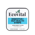 Ecovital digestive and gut health strips packaging on a white background
