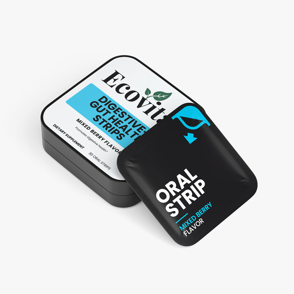 Digestive + Gut Health Strips – Fast-Dissolving Probiotic & Enzyme Support | 30 Oral Strips