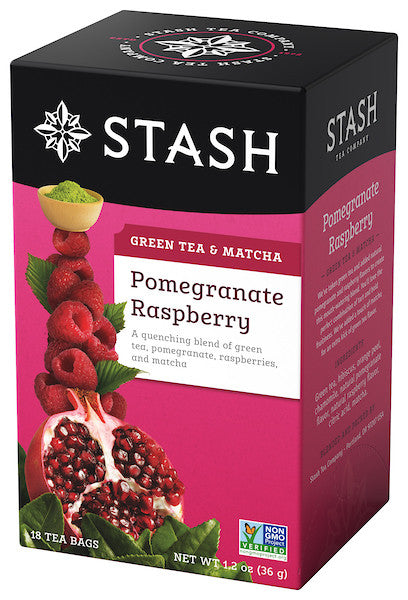 Stash Tea Pomegrante Raspberry With Matcha Tea (6x18 Bag)-0
