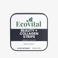 Packaging of Ecovital Beauty + Collagen Strips on a white background