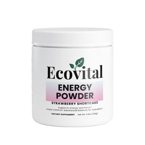 Ecovital Energy Powder container on a white background