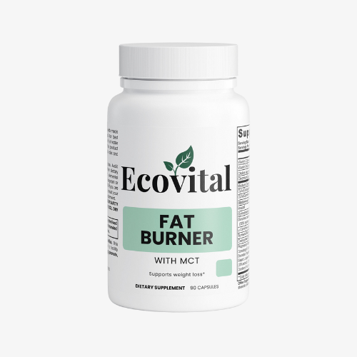 Ecovital Fat Burner supplement bottle on a white background