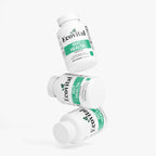 Three bottles of Ecovital Gut Health capsules on a white background