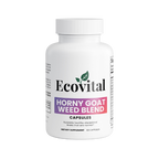 Ecovital Horny goat weed blend supplement bottle on a white background