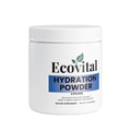 Ecovital Hydration Powder container with white lid on a white background