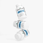 Three bottles of Ecovital Keto-5 capsules on a white background