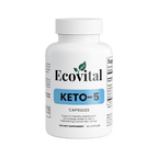Ecovital Keto-5 supplement bottle on a white background