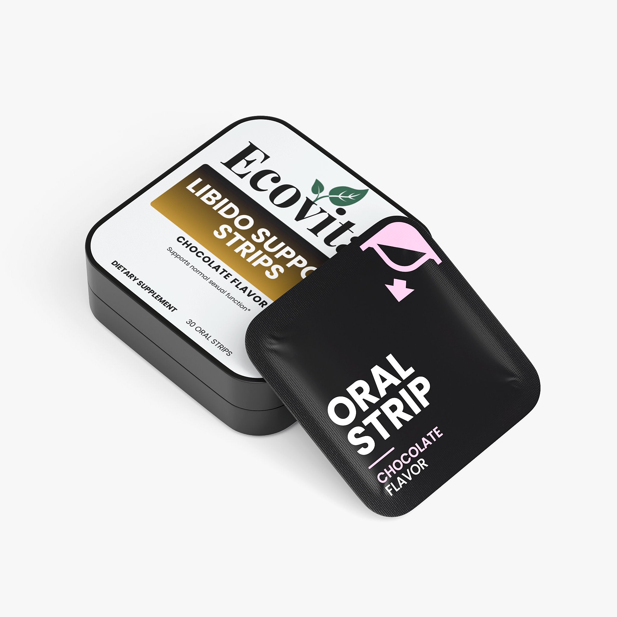 Ecovit Libido Supply Strips packaging on a white background
